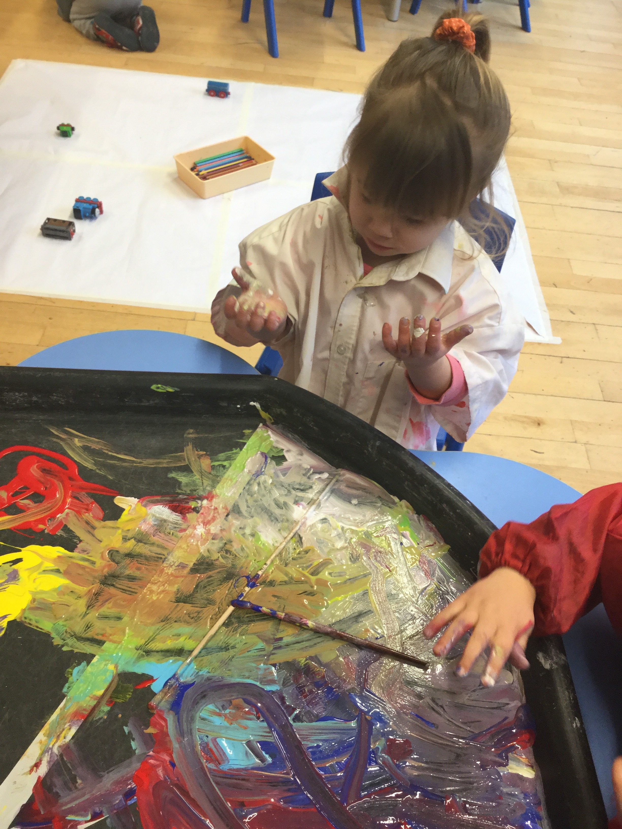 Year 2 Nursery Explore Paints